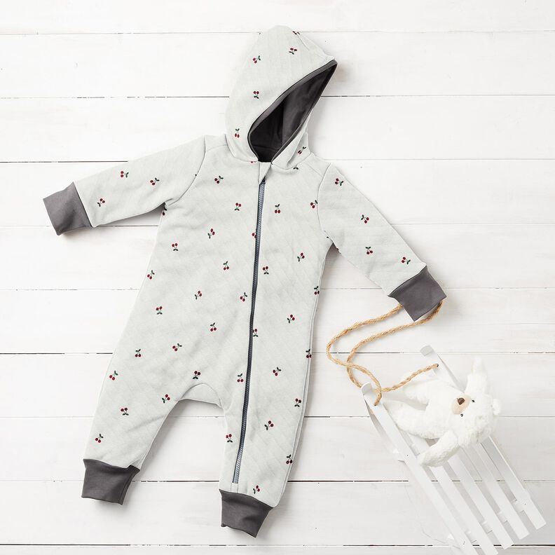 Dupla face Jersey Cerejas – marfim,  image number 5