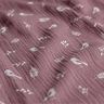 Musselina/ Tecido plissado duplo Galhos e passarinhos – beringela/branco,  thumbnail number 2