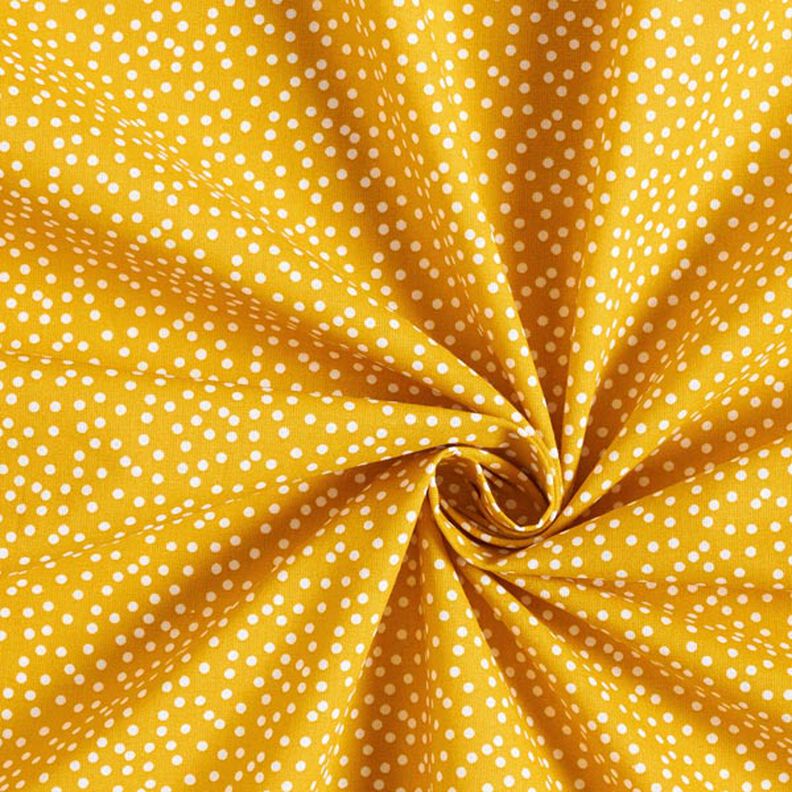 Tecido de algodão Cretone Pintas irregulares – amarelo-caril,  image number 4