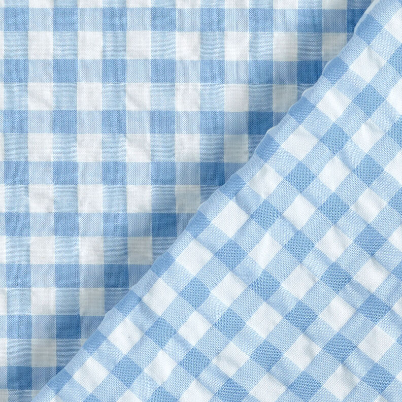 Anarruga Xadrez Vichy grande – branco/azul claro,  image number 4
