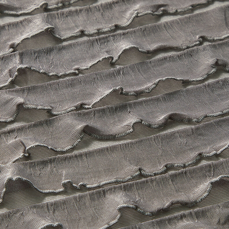 Jersey Folhos Batik Riscas diagonais – taupe escuro,  image number 2