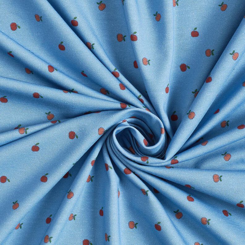 Jersey de algodão Maçãs pequenas – azul ganga,  image number 3