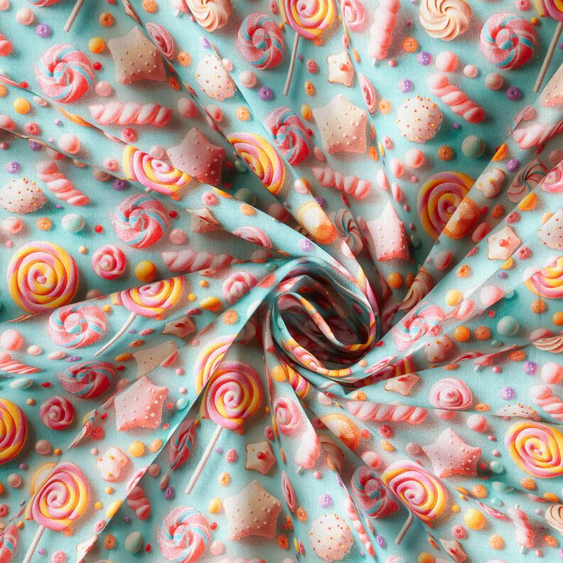 Popelina de algodão Guloseimas Impressão Digital – eucalipto,  image number 3