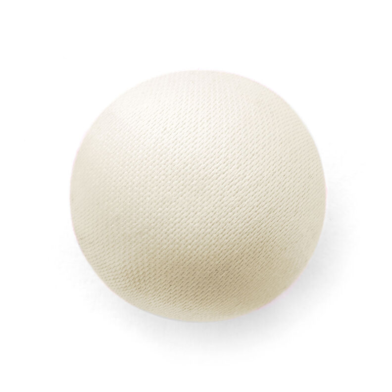 Botão forrado, Cetim Duchesse – creme,  image number 1