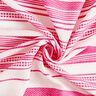 Tecido de algodão Riscas bordadas – branco sujo/pink,  thumbnail number 3