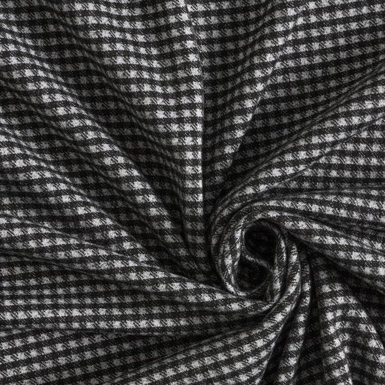 Malha para sobretudos Stretch Xadrez pequeno – cinzento claro/preto,  image number 3