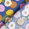 Tecido de algodão Cretone Flores redondas – amarelo-sol/azul,  thumbnail number 4