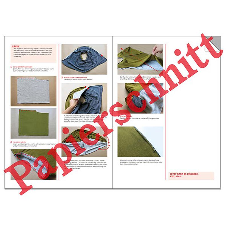 FRAU PENNY Poncho reversível assimétrico | Studio Schnittreif | Tamanho único,  image number 8