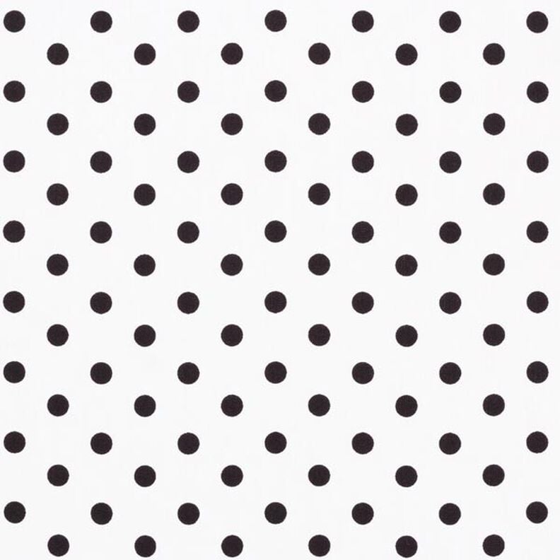 Popelina de algod&atilde;o pintas grandes &ndash; branco/preto,  image number 1