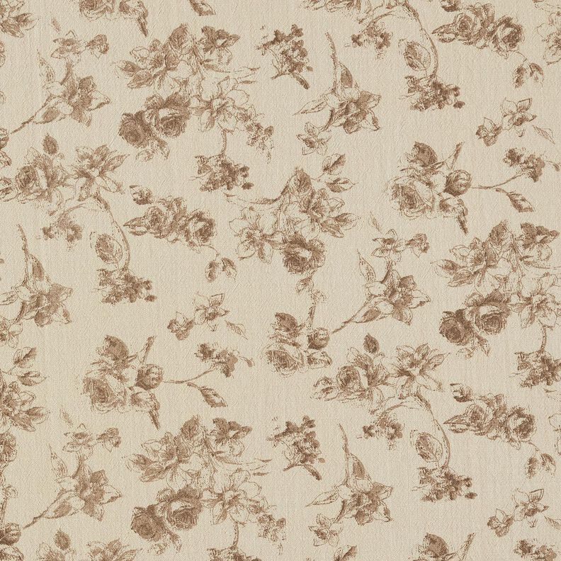 Tecido de algodão  Rosas antigas – taupe claro/duna,  image number 1