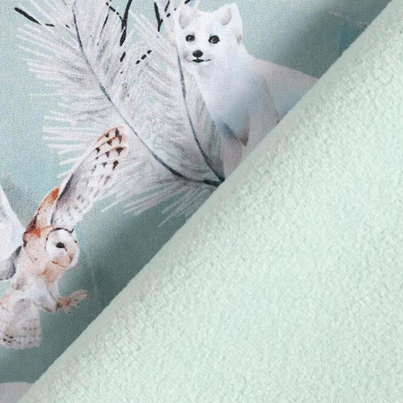 Softshell Raposa-do-ártico e coruja-das-torres Impressão Digital – menta clara,  image number 5