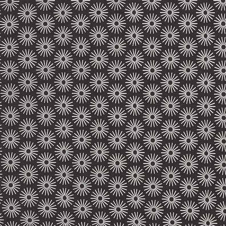 Jersey de algodão flores de brilho – preto,  image number 1