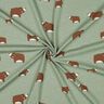 Jersey de algodão Ursos | Poppy Fabrics – verde amarelado/castanho,  thumbnail number 3