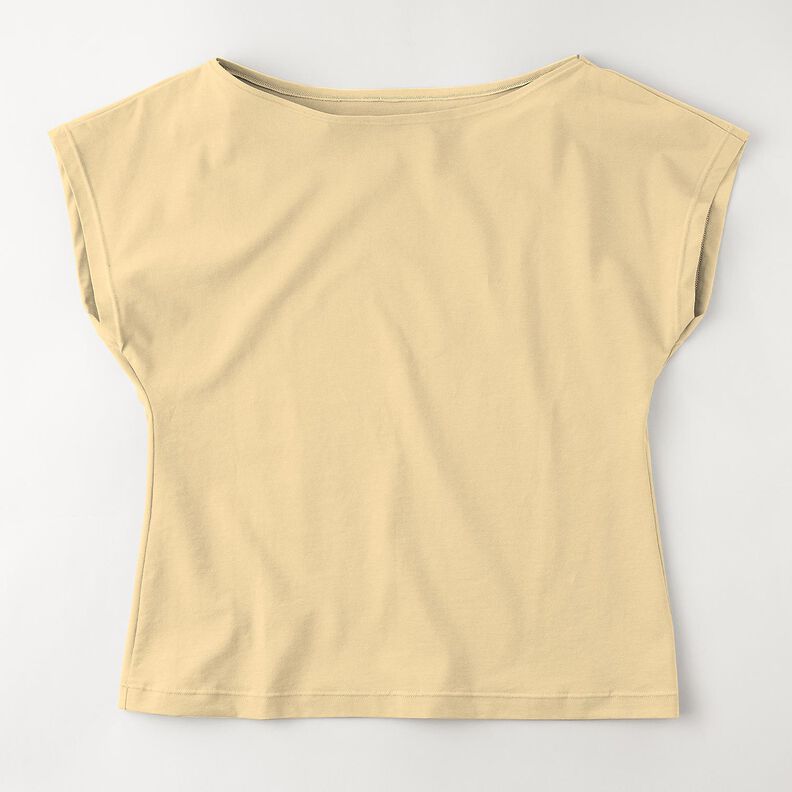 Jersey de algodão médio liso – amarelo-baunilha,  image number 12