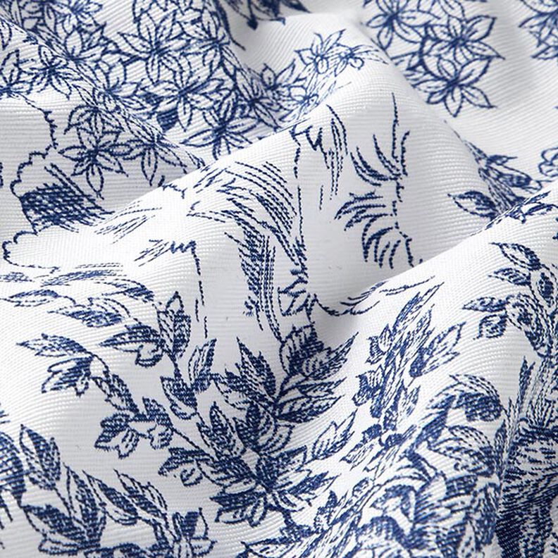 Tecido para decoração Lona Romance – branco/azul,  image number 2
