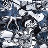 Jersey de algodão Desenhos de tatuagem marítimos Impressão Digital – azul ganga,  thumbnail number 2