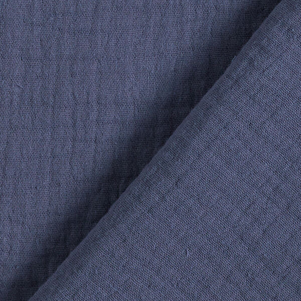 Musselina/ Tecido plissado duplo – azul ganga,  image number 4