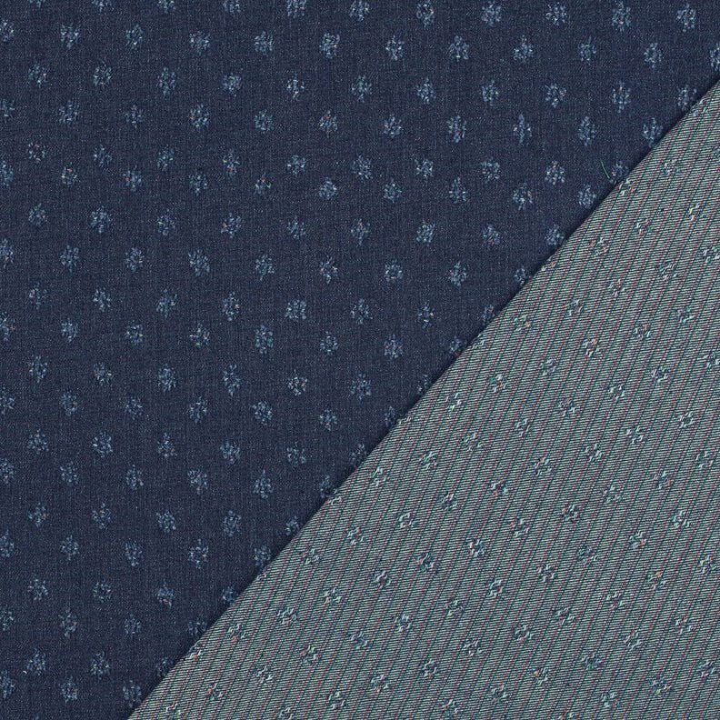 Denim Mistura de algodão Dobby – azul-noite,  image number 4