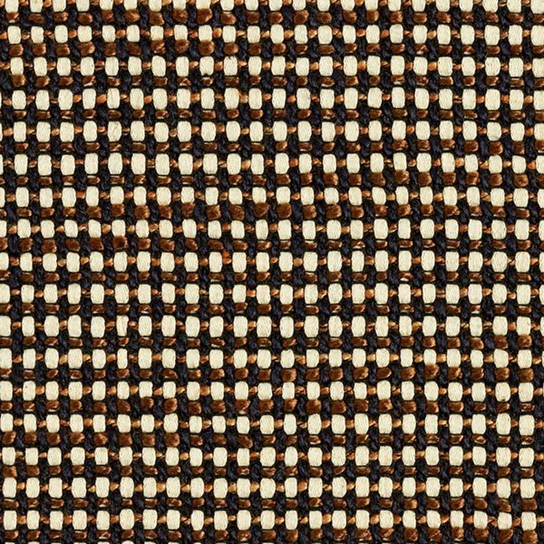 Quadrados de tecido de tela de linho grossa – azul-marinho/castanho,  image number 1