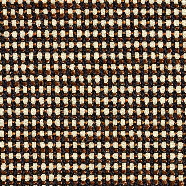 Quadrados de tecido de tela de linho grossa – azul-marinho/castanho,  image number 1
