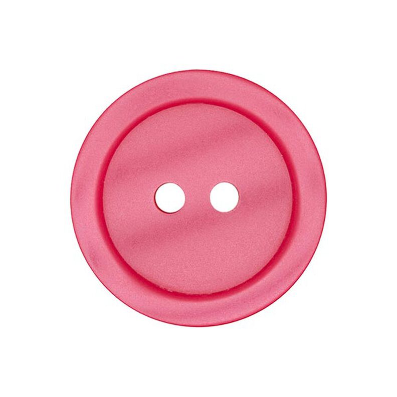 Botão de plástico 2 furos Basic - rosa-forte,  image number 1