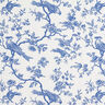 Tecido de algodão Cretone Pássaros – azul real/branco sujo,  thumbnail number 1