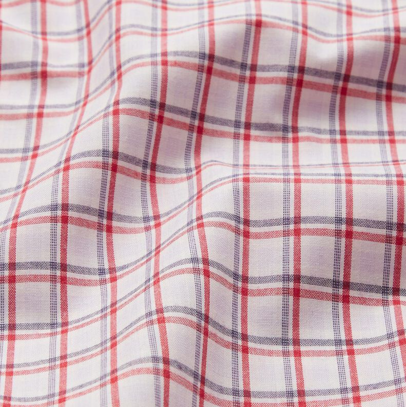 Tecido para camisas Xadrez misturado &ndash; branco/azul-marinho,  image number 2