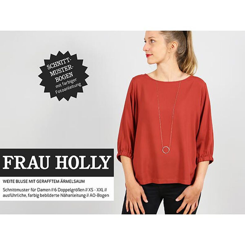 FRAU HOLLY - Blusa larga com bainha franzida, Studio Schnittreif  | XS -  XXL,  image number 1
