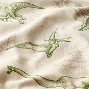 Tecido para decoração Meio linho Panamá Dinossauro, 