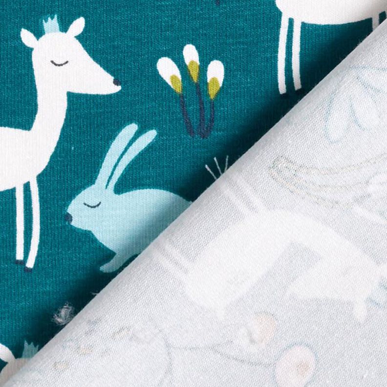 Jersey de algodão Lebre e corça – azul petróleo,  image number 5