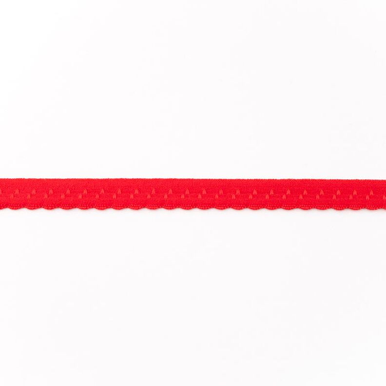 Fita de nastro elástica Renda [12 mm] – vermelho,  image number 1
