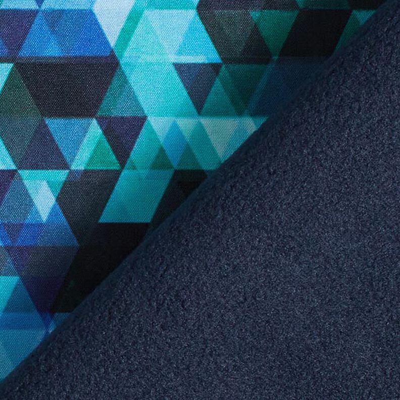 Softshell Triângulos coloridos Impressão Digital – azul-noite/turquesa,  image number 5