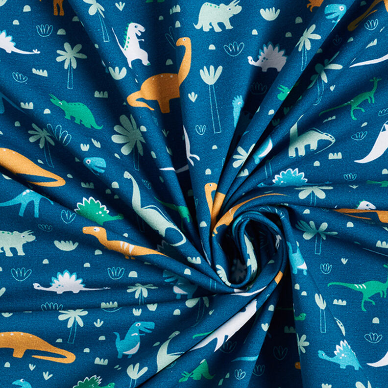 Jersey de algodão Mundo dos Dinossauros | PETIT CITRON – azul petróleo,  image number 6