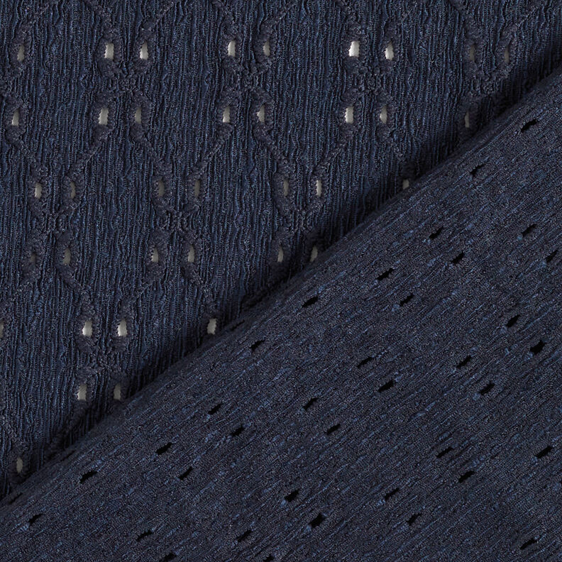 Jersey enrugado Bordado inglês – azul-noite,  image number 4