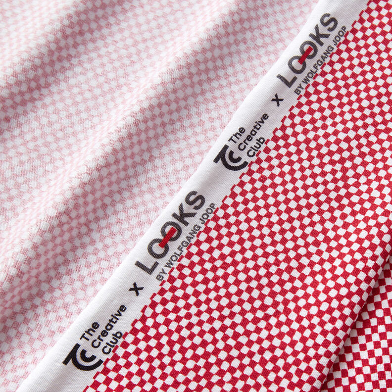 GOTS Jersey de algodão Xadrez Mini | TCC x LOOKS by Wolfgang Joop – vermelho/branco,  image number 4