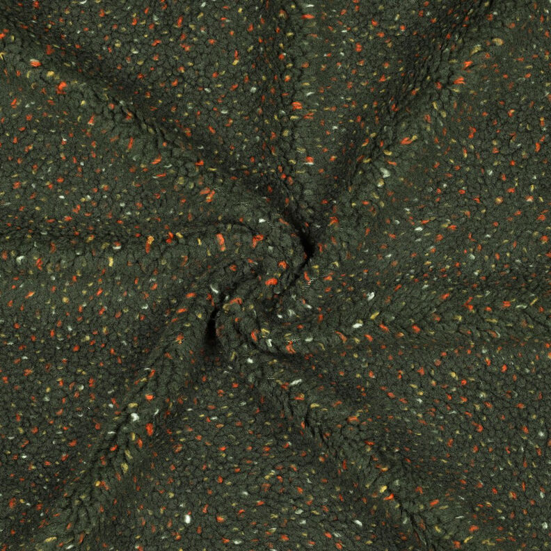 Tecido de pelúcia Teddy Tweed Melange | Poppy Fabrics – verde escuro,  image number 3