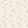 Tecido de algodão Popelina Corações e estrelas – branco sujo/dourado,  thumbnail number 1
