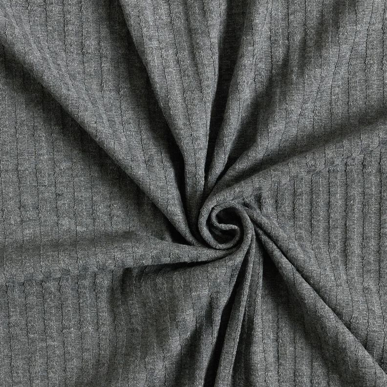 Jersey canelado Padrão tricotado – cinzento escuro,  image number 3