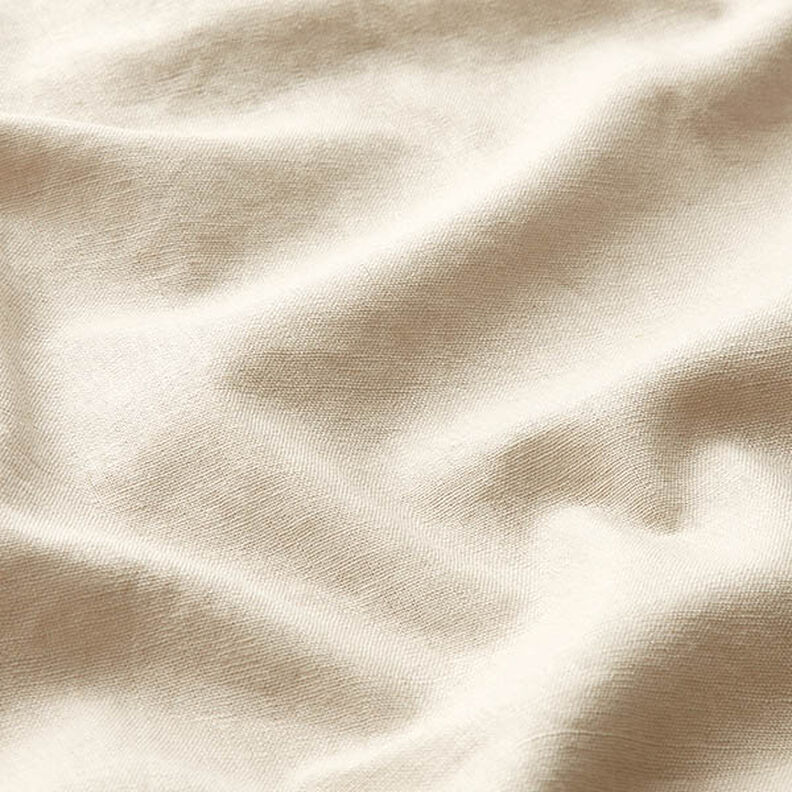 Mistura de linho e algodão Liso – bege,  image number 2