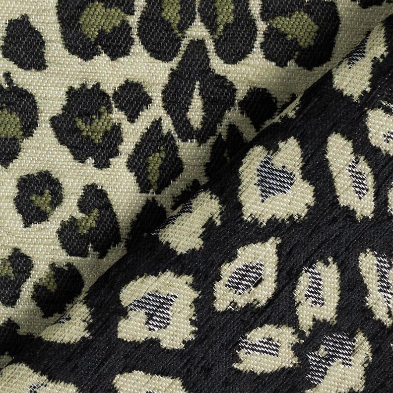 Tecido para estofos Jacquard Leopardo – taupe/caqui,  image number 4