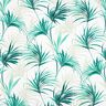 Tecido para decoração Panamá Folha de palmeira – branco/verde esmeralda,  thumbnail number 1