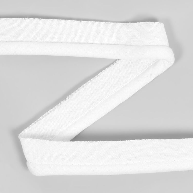 Fita com vivo de algodão [20 mm] - branco,  image number 1
