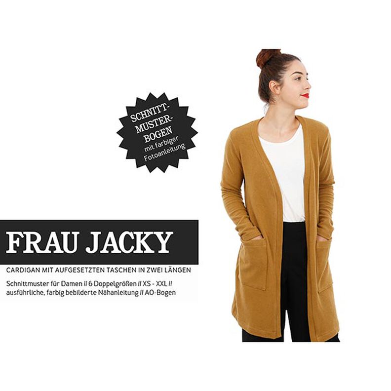 FRAU JACKY - Cardigã com bolsos pregados, Studio Schnittreif | XS - XXL,  image number 1