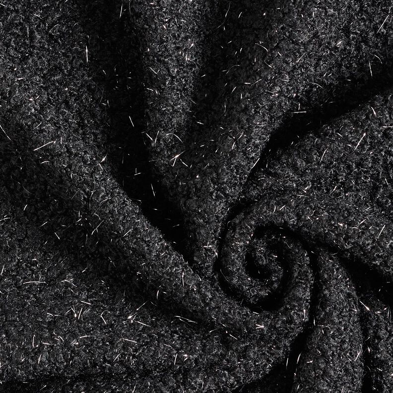 Malha Bouclé Fios brilhantes – preto,  image number 3