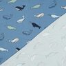 Jersey de algodão Baleias giras | Poppy Fabrics – cinza claro/azul-marinho,  thumbnail number 4