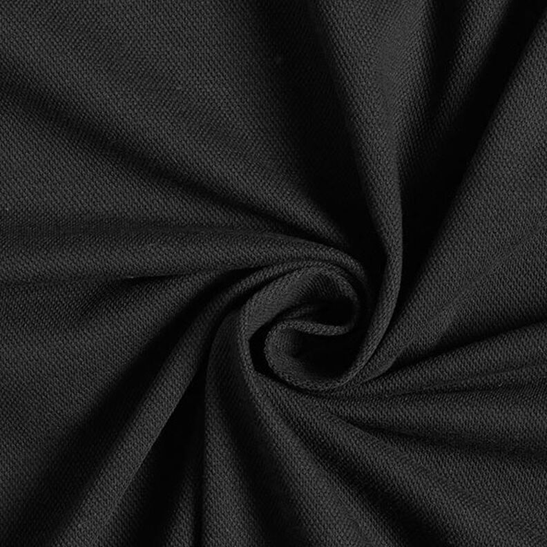 Jersey de algodão Tecido piqué fino – preto,  image number 1