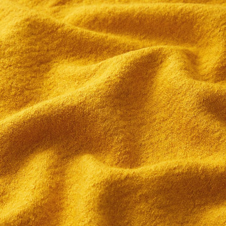 Tecido leve de malha com mistura de viscose e lã – amarelo-caril,  image number 2