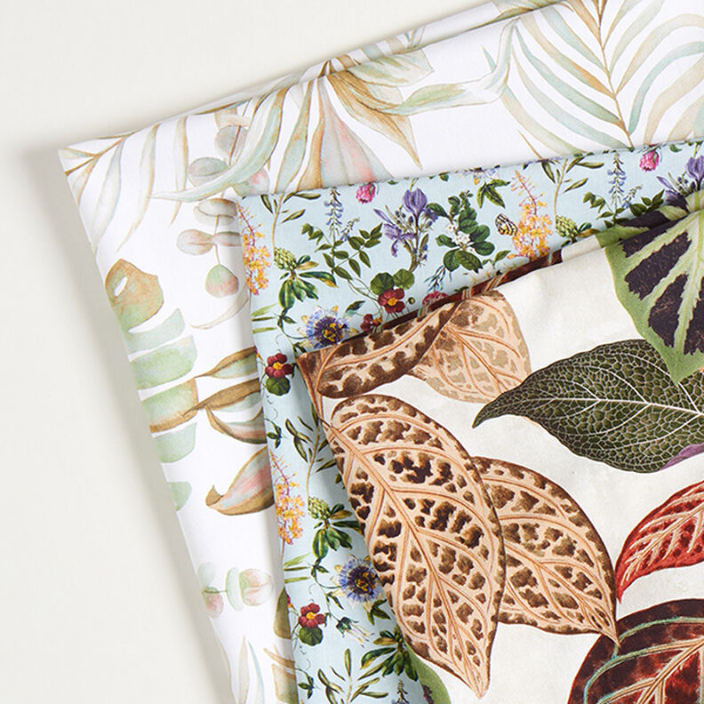 Popelina Tecido de algodão Esplendor de flores – azul claro,  image number 5