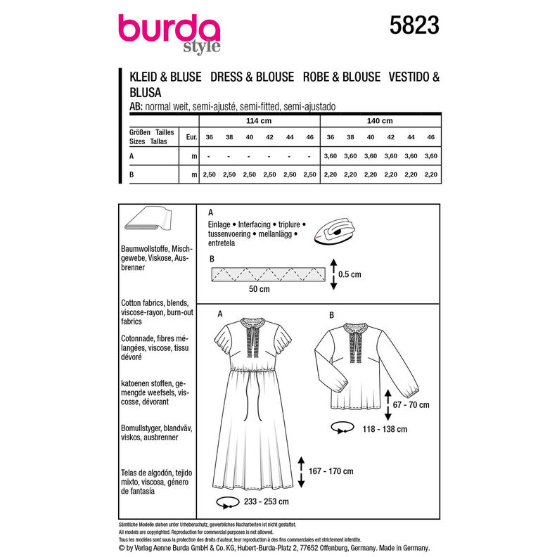 Vestir / Blusa | Burda 5823 | 36-46,  image number 9