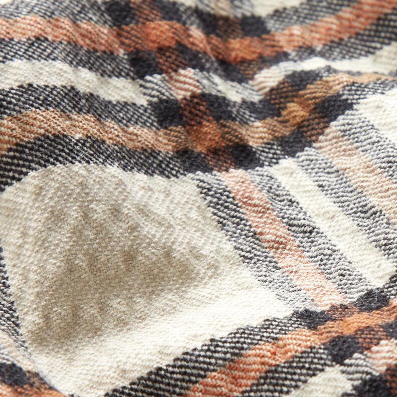 Anarruga xadrez escocês – bege/terracota,  image number 3